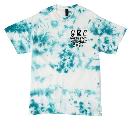GRC NORTH EAST NATIONALS, a Teal Crystal Tie Dye Tee