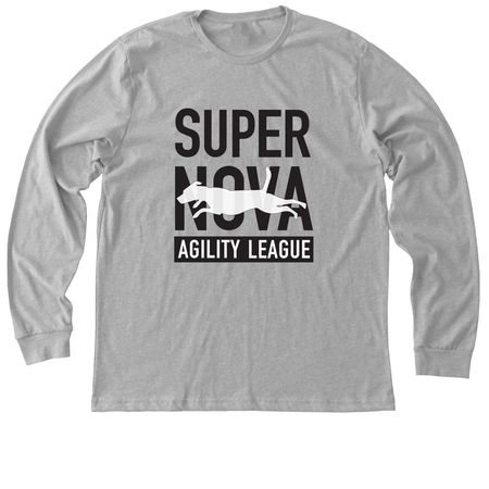 League Black Logo Shirts, a Athletic Heather Premium Long Sleeve Tee