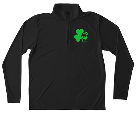???, a Black Unisex Performance Quarter Zip Pullover