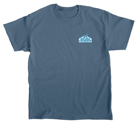 MHLM Red Rocks&nbsp;License Plate TShirt (Color), a Indigo Blue Classic Unisex Tee (back-view)