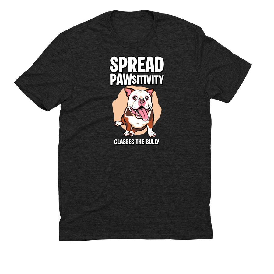 Spread PAWsitivity!, a Space Black Allmade Eco Triblend Unisex Tee