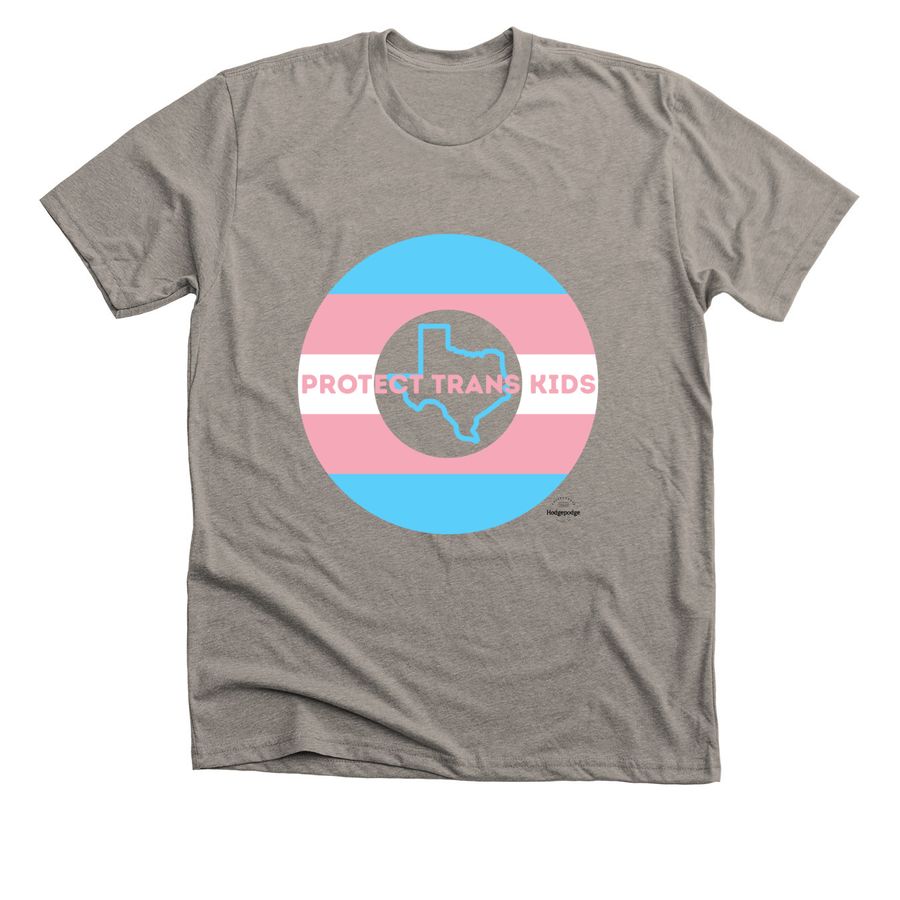 Protect Trans Kids TX, a Heather Stone Premium Unisex Tee