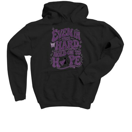 Hold On To Hope, a Black Youth Pullover Hoodie