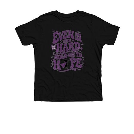 Hold On To Hope, a Solid Black Blend Premium Youth Tee