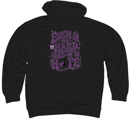Hold On To Hope, a Black Midweight Pullover Hoodie