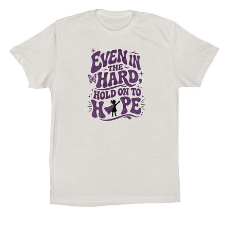 Hold On To Hope, a Vintage White Premium Cotton Tee