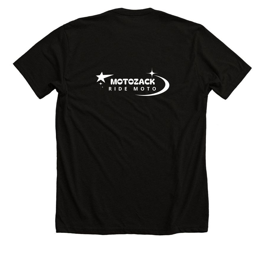 MotoZack Summer T-shirts&nbsp;, a Solid Black Blend Premium Unisex Tee (back-view)
