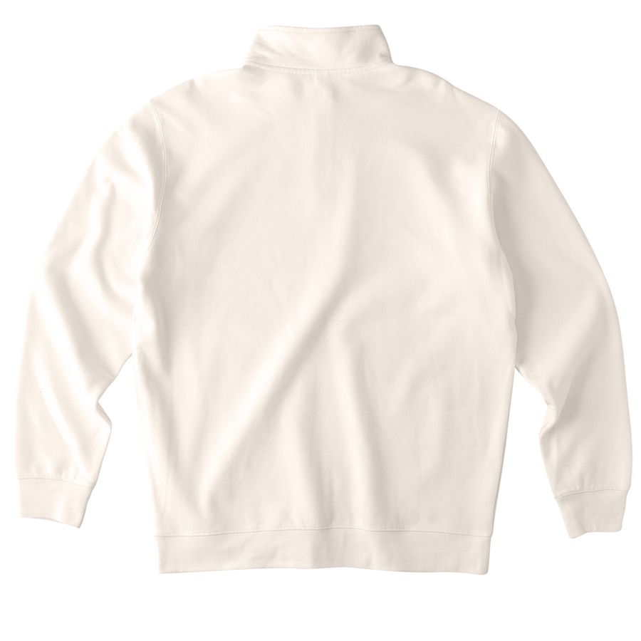 Go to Apparel, blue logo, no back design!, a Bone Midweight Quarter Zip Pullover (back-view)