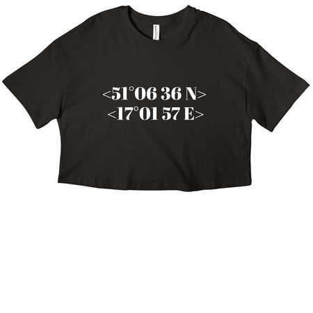 Wroclaw, a Black Women?s Cropped Cotton Tee
