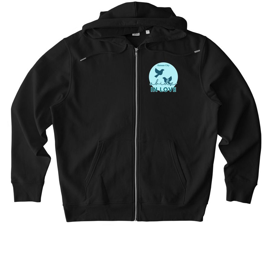 Abide in Love - Fall Gear, a Black Stanley/Stella Unisex Cultivator 2.0 Zip Up Pullover Hoodie