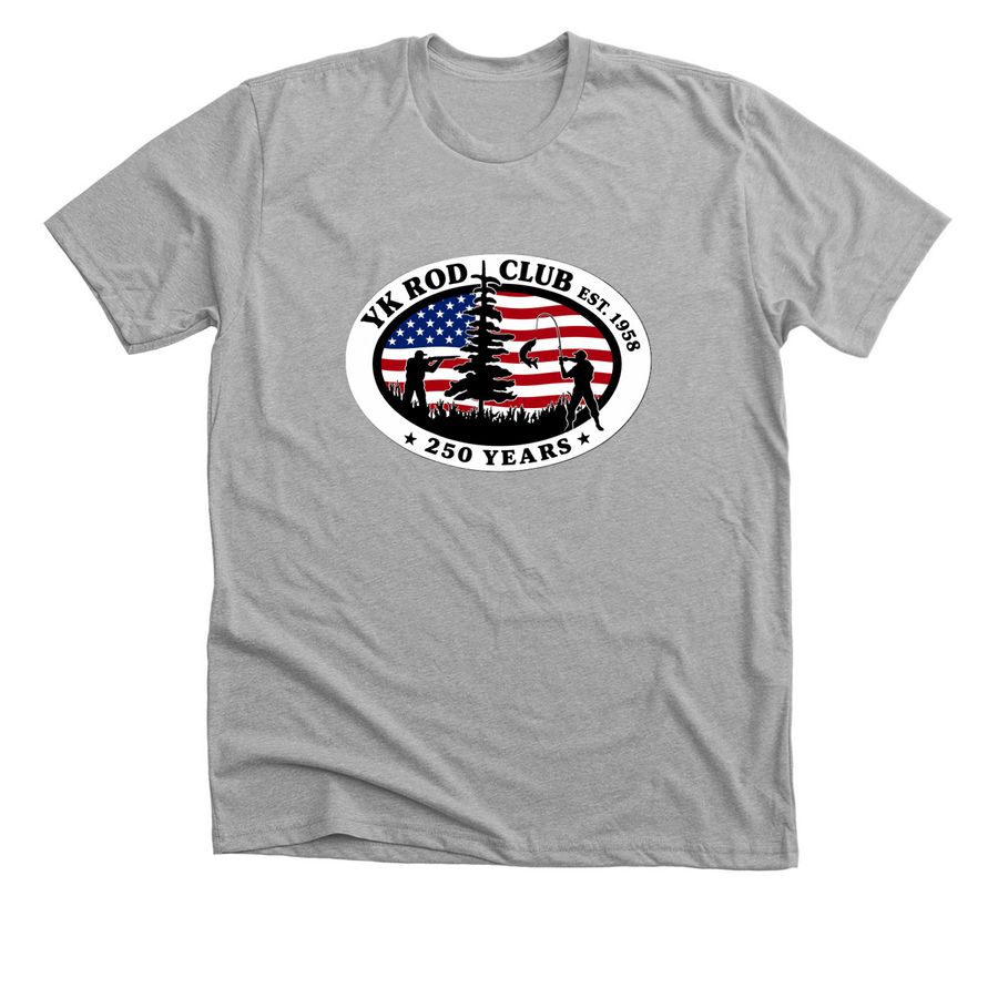 YK Rod Club, a Athletic Heather Premium Unisex Tee
