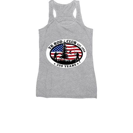 YK Rod Club, a Athletic Heather Women's Racerback