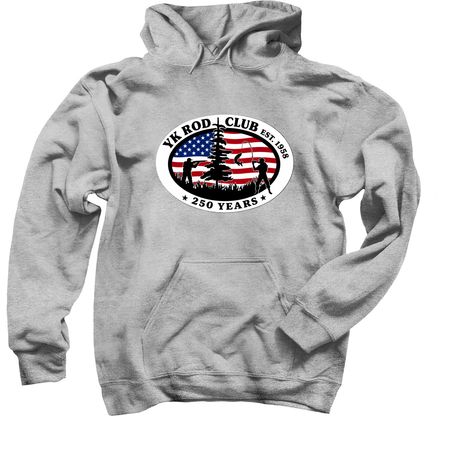 YK Rod Club, a Sport Grey Pullover Hoodie