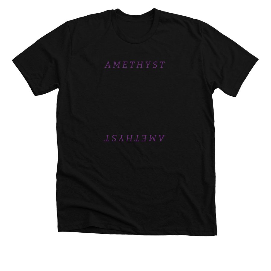 A M E T H Y S T, a Solid Black Blend Premium Unisex Tee