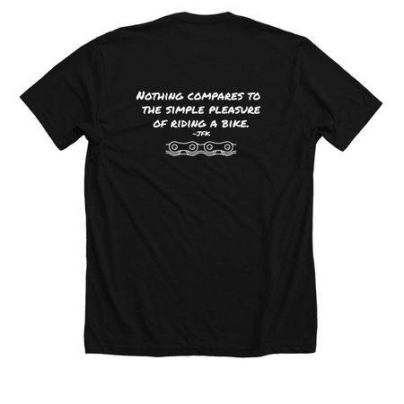 2-sided Simple Pleasure..., a Solid Black Blend Premium Unisex Tee (back-view)