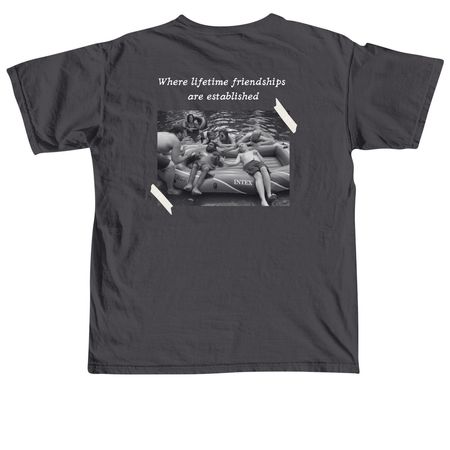 Paul Remy Pond Tee, a Graphite Comfort Colors Unisex Tee (back-view)