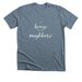 Let us Build a House: Jeremiah Community, a Heather Slate Premium Unisex Tee