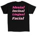 Mesial Incisal Lingual Facial, a Black Classic Unisex Tee (back-view)