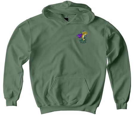 SLES Purple Up!, a Military Green Softstyle Youth Pullover Hoodie