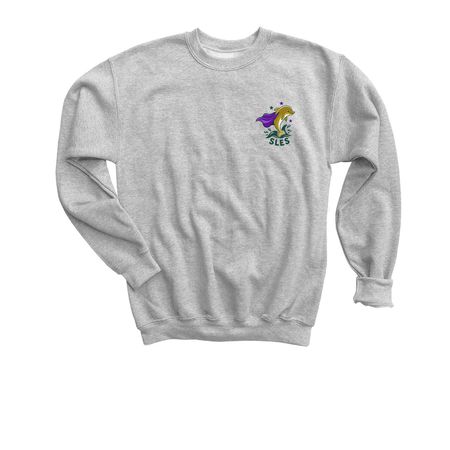 SLES Purple Up!, a Sport Grey Youth Crewneck Sweatshirt