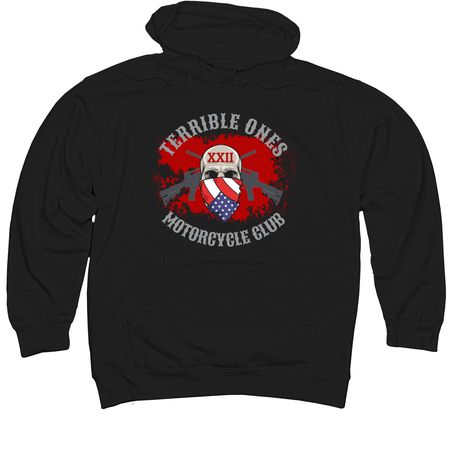 Splatter Softies, a Black Midweight Pullover Hoodie