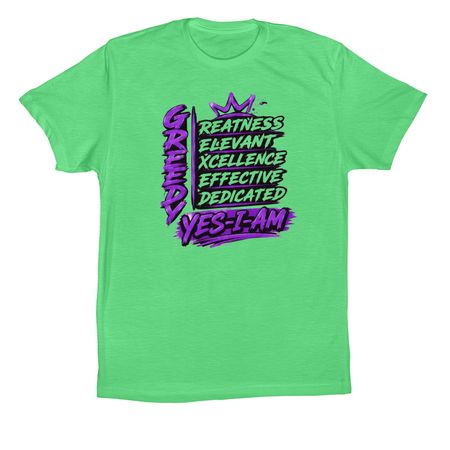 Greedy&nbsp;, a Synthetic Green Premium Cotton Tee