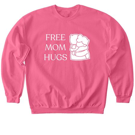 Seen, Loved & Matter +&nbsp;FREE MOM HUGS&nbsp;, a Pink Lemonade Softstyle Crewneck Sweatshirt