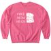 FREE MOM HUGS + Seen, Loved & Matter, a Pink Lemonade Softstyle Crewneck Sweatshirt