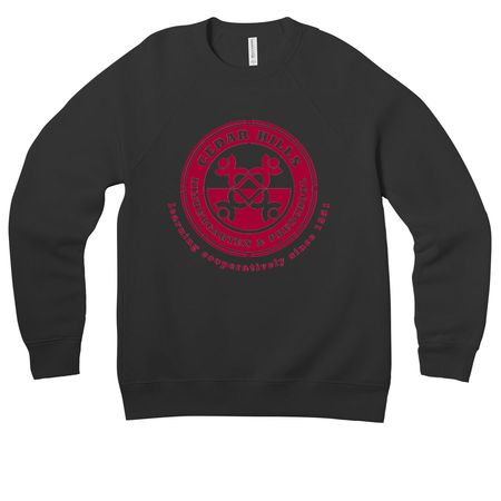 CHKP Merch, a Black Premium Raglan Crewneck Sweatshirt