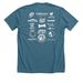 Golden Rush Tee, a Heather Deep Teal Premium Unisex Tee (back-view)