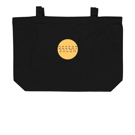 Desert Salon, a Black Large Organic Cotton Tote Bag
