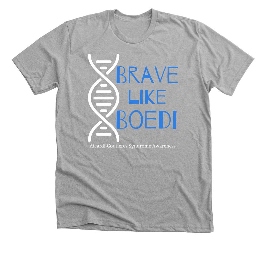 Brave like Boedi, a Athletic Heather Premium Unisex Tee