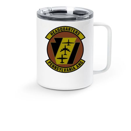 PAANG HQ Spice Brown Morale (Travel Mug), a White Stainless Steel Travel Mug