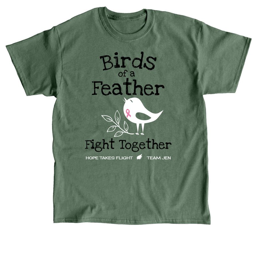 Lets flock together to support Jen!, a Military Green Classic Unisex Tee