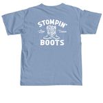 YOUTH shirts, a Washed Denim Comfort Colors Youth Tee (back-view)