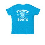 YOUTH shirts, a Neon Blue Premium Youth Tee (back-view)