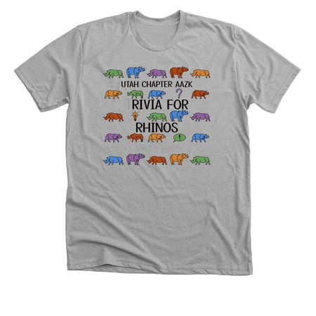 (T)Rivia for Rhinos, a Athletic Heather Premium Unisex Tee