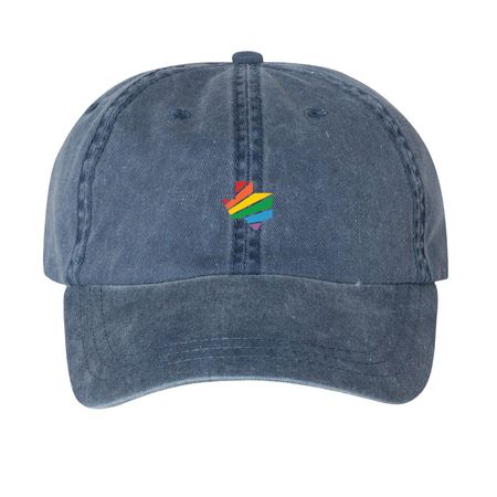 EQTX Ballcap, a Navy Printed Pigment Dye Baseball Cap