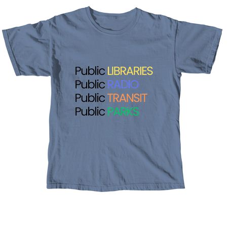 PUBLIC, a Blue Jean Comfort Colors Unisex Tee