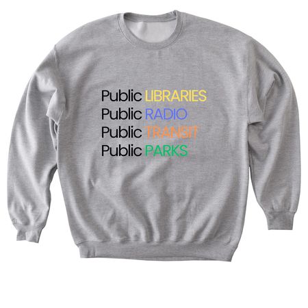 PUBLIC, a Sport Grey Softstyle Crewneck Sweatshirt