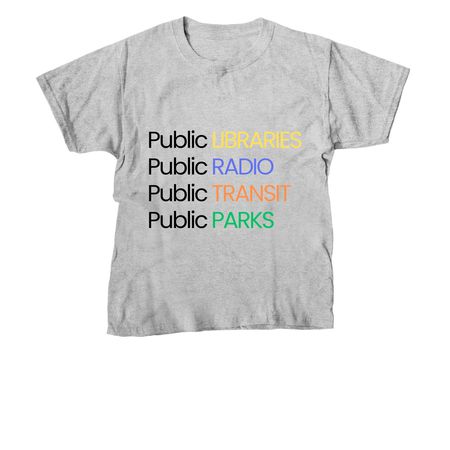 PUBLIC, a Sport Grey Youth Unisex Tee