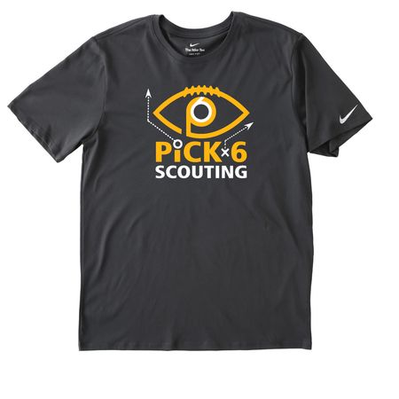 Pick-6 Performance, a Anthracite Nike Dri-FIT Jersey Blend Performance Tee