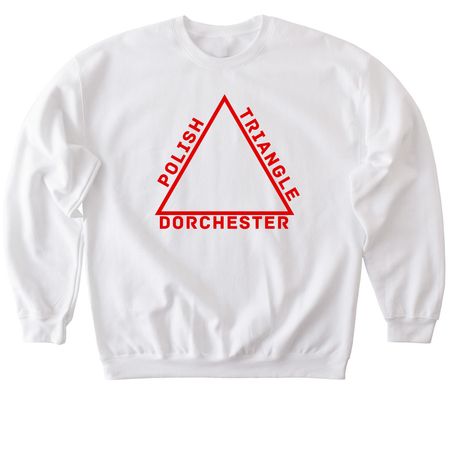 Polish Triangle - White, a White Softstyle Crewneck Sweatshirt