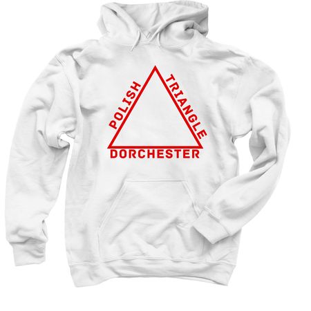Polish Triangle - White, a White Pullover Hoodie