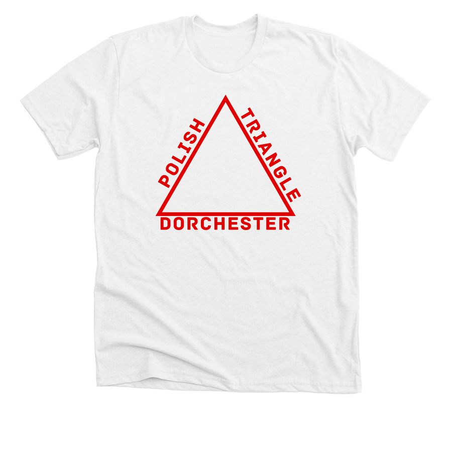Polish Triangle - White, a Solid White Blend Premium Unisex Tee