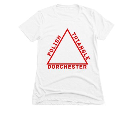 Polish Triangle - White, a White Women's Slim Fit Tee