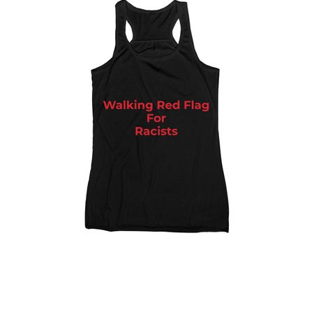 Red Flag for Racist (red), a Black Women's Racerback