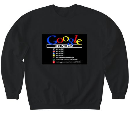GOOGLE D?z NUTTS TEES & HOODIES, a Black Softstyle Crewneck Sweatshirt