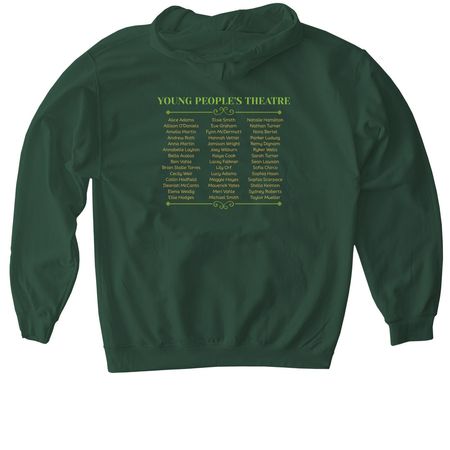 Shrek Merch, a Forest Green Softstyle Pullover Hoodie (back-view)