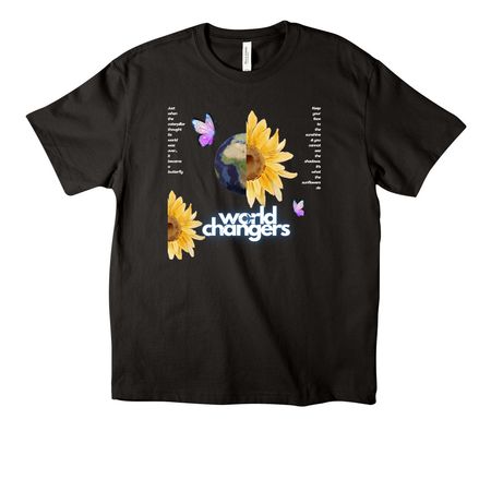 Cropped Graphic Tee, a Black Unisex Heavyweight Tee